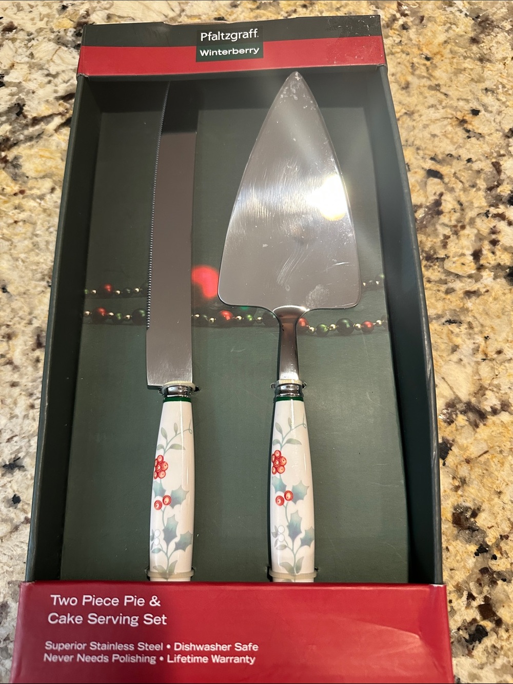 Two piece pie & cake serving set